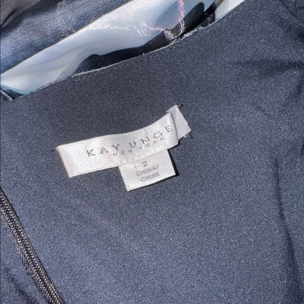 NWOT Kay Unger Emma Floral Cap Sleeve MIDI Dress sz 2 - Picture 5 of 6